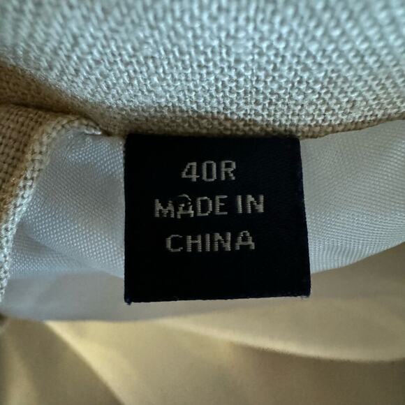 NWT TailorByrd Collection Men’s Linen-Blend Sport Coat Blazer Beige  Size 40R - Picture 12 of 12